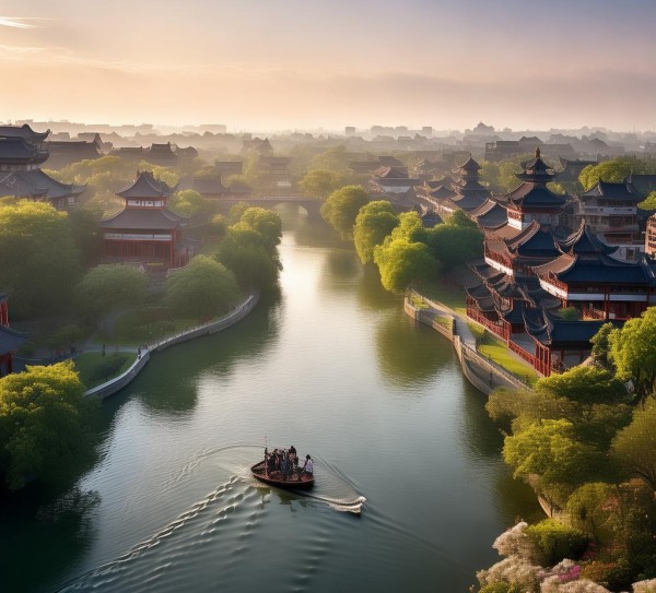 泰州凤城河，文化自然交融之旅,泰州凤城河，文化自然交融之旅,古城,自然风光,美景,第1张